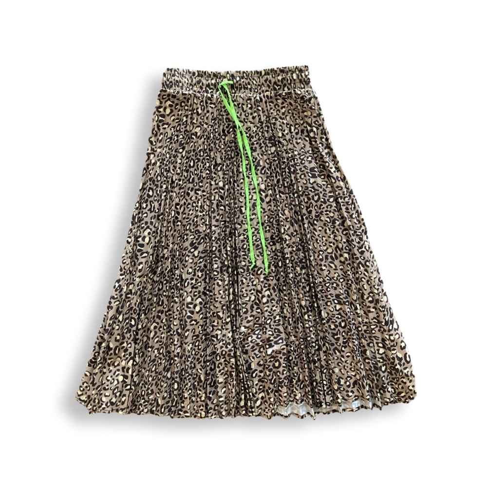 Wild Fable Windbreaker Pleated Animal Print Skirt, womens xsmall